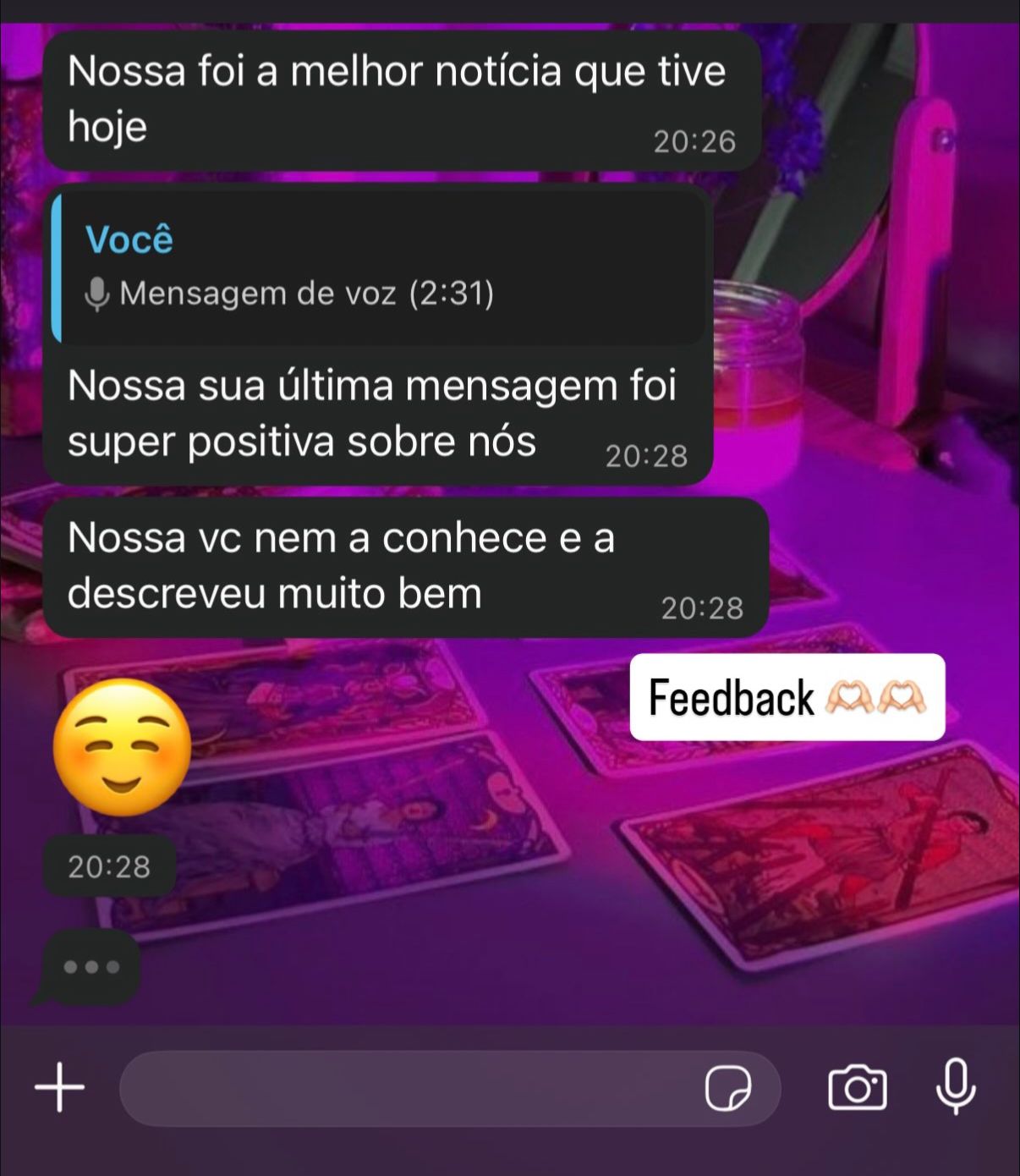Depoimento de cliente em print de conversa — 1 de 10