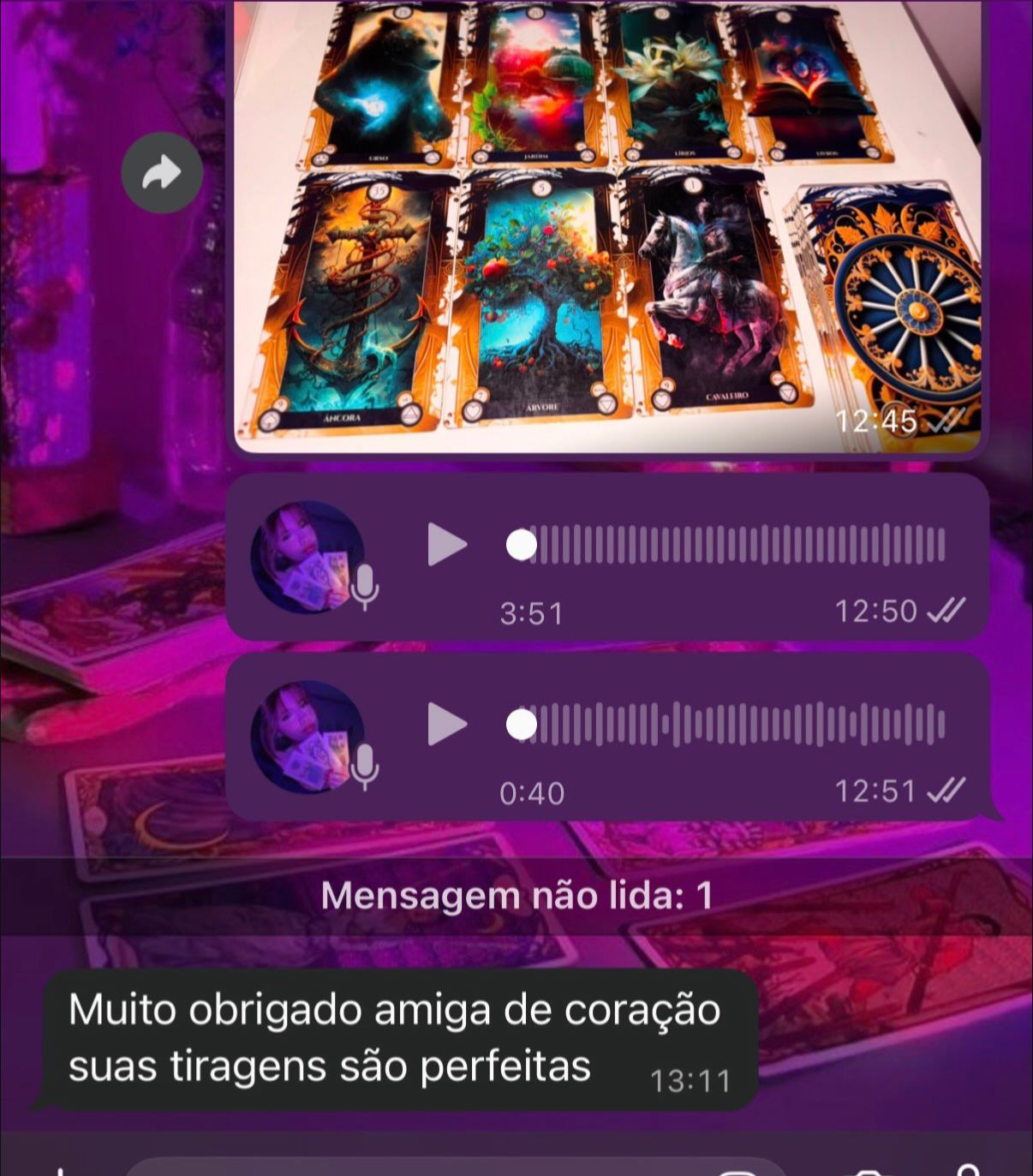 Depoimento de cliente em print de conversa — 3 de 10