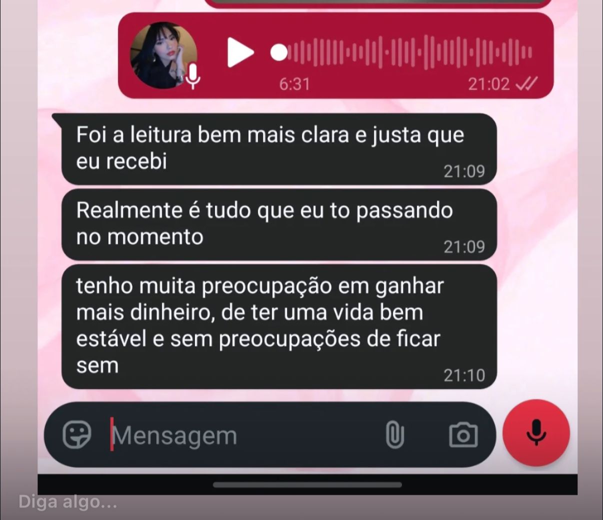 Depoimento de cliente em print de conversa — 4 de 10